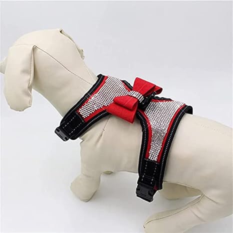 Bling Rhinestone Reflective Dog Harness & Leash Set