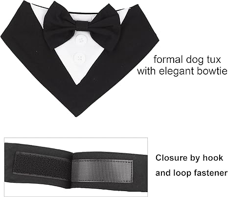 💍 ADOGGYGO Wedding & Birthday Dog Bandana – Elegant Adjustable Accessory for Special Occasions