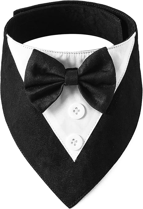 💍 ADOGGYGO Wedding & Birthday Dog Bandana – Elegant Adjustable Accessory for Special Occasions